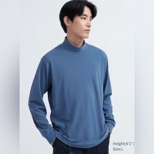 Uniqlo Stretch Fleece Mock Neck Long Sleeve